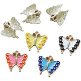 50pcs Alloy Butterfly Floating Locket Charms DIY Jewelry Accessory