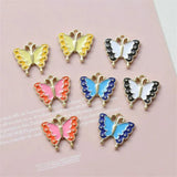 50pcs Alloy Butterfly Floating Locket Charms DIY Jewelry Accessory