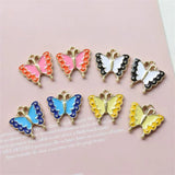 50pcs Alloy Butterfly Floating Locket Charms DIY Jewelry Accessory