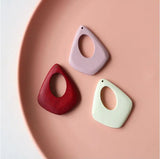 60pcs Water Drop Wood Beads DIY Earring/Garment Accessory