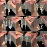 925 Silver Tassel Earrings Fairy Wedding Engagement Party