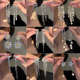 925 Silver Tassel Earrings Fairy Wedding Engagement Party