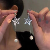925 Silver Tassel Earrings Fairy Wedding Engagement Party