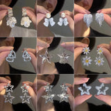 925 Silver Tassel Earrings Fairy Wedding Engagement Party