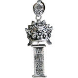 925 Silver Necklace Wake Up Lion Retro Beast Chinese Pendant Luck
