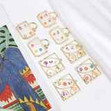 Square Shape Charms DIY Jewelry for Women