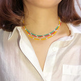 Ruili Layer Crystal Necklace for Spring