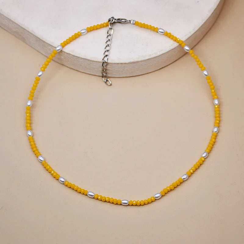 Ruili Layer Crystal Necklace for Spring