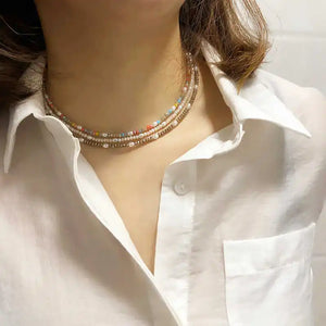 Ruili Layer Crystal Necklace for Spring