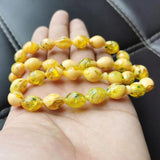 Yellow Resin Islamic Rosary Arabic Bracelet Muslim Misbaha Saudi