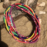 Colorful Ethnic Girl Necklace Beach Bohemian Soft Pottery Neck Chain