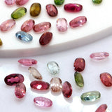 Oval 3x4mm Rubellite Red Tourmaline Loose Gemstone Jewelry