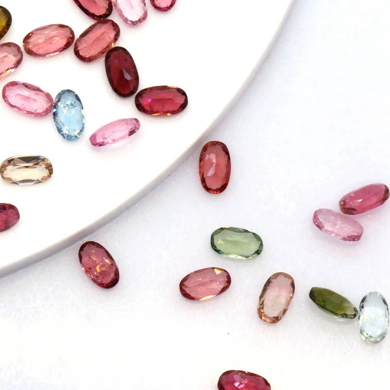 Oval 3x4mm Rubellite Red Tourmaline Loose Gemstone Jewelry