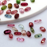 Oval 3x4mm Rubellite Red Tourmaline Loose Gemstone Jewelry