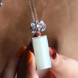 Southern Red Tourmaline Jade Necklace Pendant