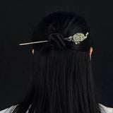 Hetian Jade Hanfu Hairpin Silver Jewelry Retro Fresh Charm