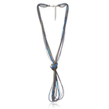 Multi-Layer Long Necklace, Colorful Beaded Statement Jewelry