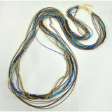 Multi-Layer Long Necklace, Colorful Beaded Statement Jewelry