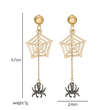 Spider Web Halloween Earrings Gothic Dark Witch Earrings