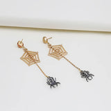 Spider Web Halloween Earrings Gothic Dark Witch Earrings
