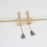 Spider Web Halloween Earrings Gothic Dark Witch Earrings