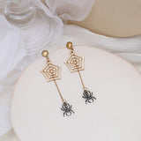 Spider Web Halloween Earrings Gothic Dark Witch Earrings