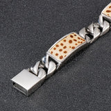 Men's Leopard Print Stainless Steel Casting Bracelet