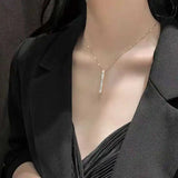 Austrian Shell Long Pendant Necklace Ladies Clavicle Chain Jewelry