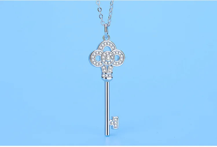 Austrian Shell Pendant Necklace Titanium Steel Crystals Clavicle Chain