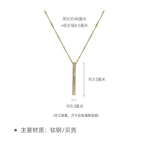 Austrian Shell Long Pendant Necklace Ladies Clavicle Chain Jewelry