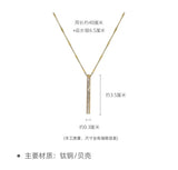 Austrian Shell Long Pendant Necklace Ladies Clavicle Chain Jewelry