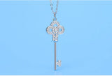 Austrian Shell Pendant Necklace Titanium Steel Crystals Clavicle Chain
