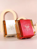 Wedding Candy Box Leather Waist Seal Plastic Box Logo