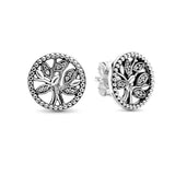 925 Sterling Silver Heart Round Earrings Earstuds High Fashion Jewelry