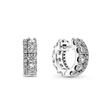 925 Sterling Silver Heart Round Earrings Earstuds High Fashion Jewelry