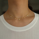 Micro Pave CZ Star Pendant Choker Necklace 925 Sterling Silver