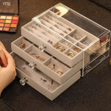3-Layer Clear Drawer Jewelry Storage Box