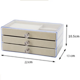 3-Layer Clear Drawer Jewelry Storage Box