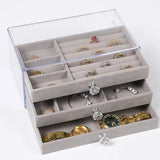 3-Layer Clear Drawer Jewelry Storage Box