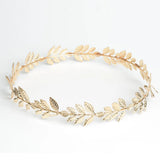 Gold Leaves Shape Hairband Tiara Charm for Wedding Party