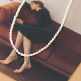 925 Sterling Silver Pearl Clavicle Choker Necklace Jewelry