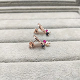 925 Silver Spanish Bear Pearl Stone Earrings Gift