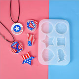 American Independence Charms Pendant Silicone Resin Mold For Jewelry Making