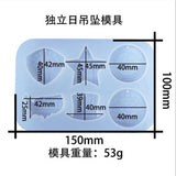 American Independence Charms Pendant Silicone Resin Mold For Jewelry Making