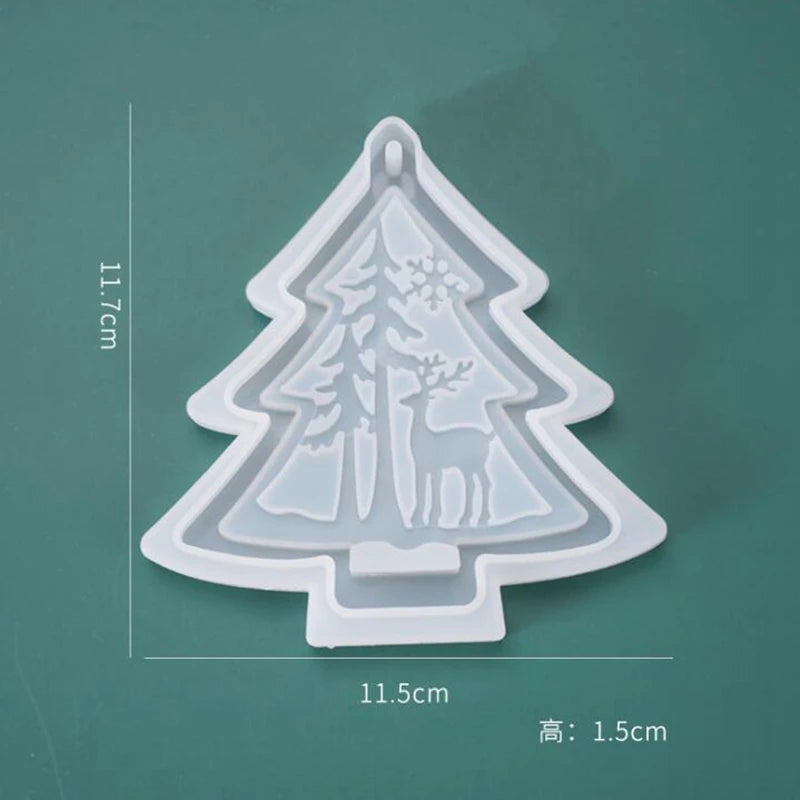 Xmas Tree Silicone Mold for Resin Craft DIY Epoxy