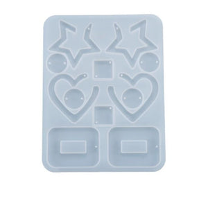 Transparent Silicone Mold Heart Stars Charms Pendant DIY Earring Pendant Mold