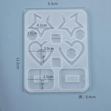 Transparent Silicone Mold Heart Stars Charms Pendant DIY Earring Pendant Mold