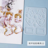 Transparent Silicone Mold Heart Stars Charms Pendant DIY Earring Pendant Mold