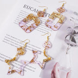 Transparent Silicone Mold Heart Stars Charms Pendant DIY Earring Pendant Mold