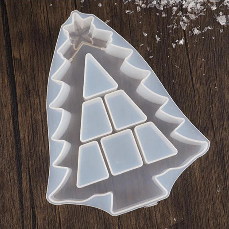 Transparent Silicone Mold Resin Christmas Tree Storage Box